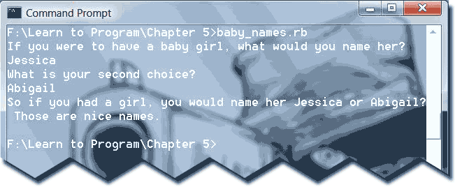 So if you had a girl, you would name her Jessica or Abigail? Those are nice names.